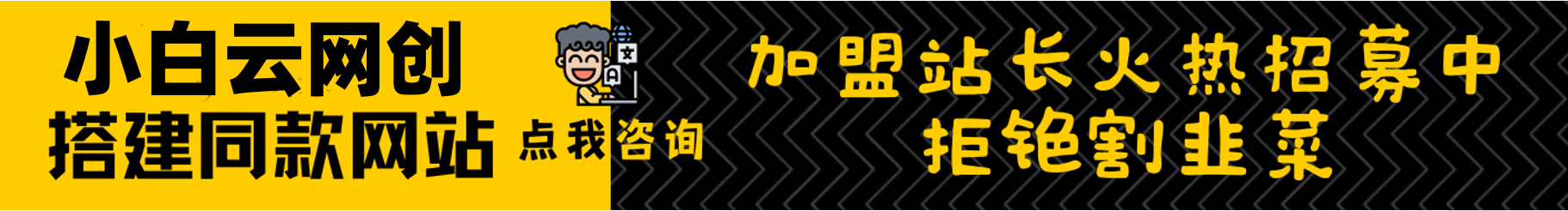 加盟小白云网创，搭建同款项目资源站，实现日入2000+-小白专研网